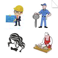 Autocollants Métiers