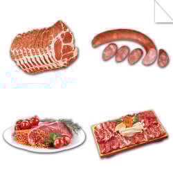 Autocollants Charcuterie, Boucherie, Poisson