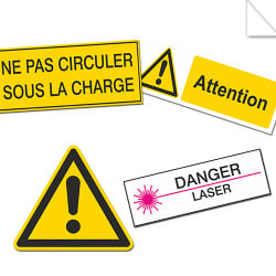 Autocollants Danger et Avertissement