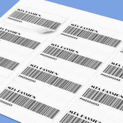 Stickers avec QR code et code-barres variables