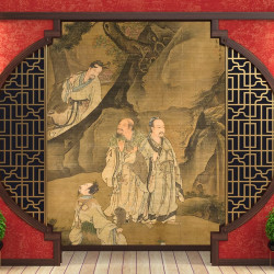 Papier Peint Panoramique Peinture 16e siècle Gu Gao - Immortels