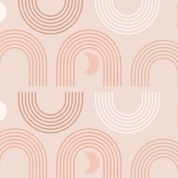 Papier Peint Panoramique Cercle Mid Century