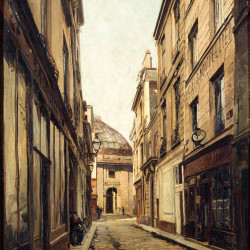 Papier Peint Panoramique Peinture 19e siècle Emmanuel Lansyer - La Rue Sauval Papier Peint Panoramique Peinture 19e siècle Emmanuel Lansyer - La Rue Sauval
