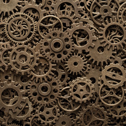 Papier Peint Panoramique Engrenages Steampunk 2 Papier Peint Panoramique Engrenages Steampunk 2