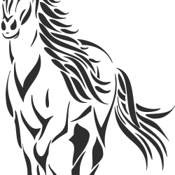 Sticker Cheval Course