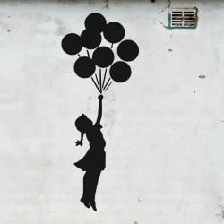 Papier Peint Panoramique Banksy - La Fille Aux Ballons