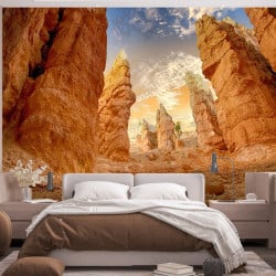 Papier Peint Panoramique Désert Roche