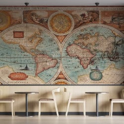 Papier Peint Panoramique Carte Ancienne