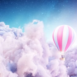 Papier Peint Panoramique Nuages Montgolfière