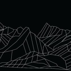 Papier Peint Panoramique Montagne Géométrique Blanc