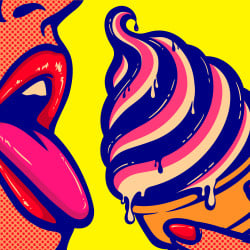 Papier Peint Panoramique Pop Art Sexy Glace Papier Peint Panoramique Pop Art Sexy Glace