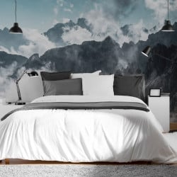 Papier Peint Panoramique Montagne Brumeuse 2