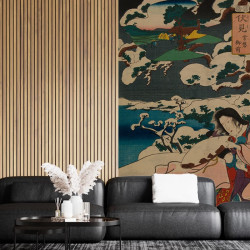 Papier Peint Panoramique Estampe 19e siècle Utagawa Kuniyoshi - Fushimi