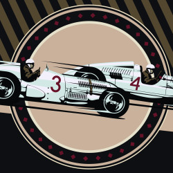 Papier Peint Panoramique Vintage Racing Car Papier Peint Panoramique Vintage Racing Car