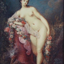 Papier Peint Panoramique Peinture 18e siècle Jacques Charlier - Vénus accoudée à une colonne Papier Peint Panoramique Peinture 18e siècle Jacques Charlier - Vénus accoudée à une colonne