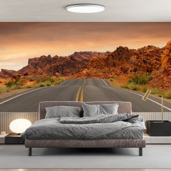 Papier Peint Panoramique Désert Route