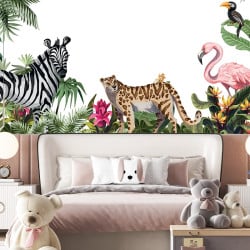 Papier Peint Panoramique Jungle Animaux 2
