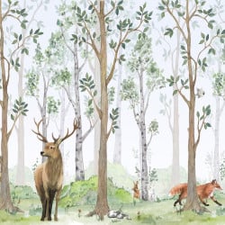 Papier Peint Panoramique Animaux Forêt 3 Papier Peint Panoramique Animaux Forêt 3