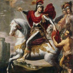 Papier Peint Panoramique Peinture 17e siècle Georges Lallemant - La Charité de Saint Martin Papier Peint Panoramique Peinture 17e siècle Georges Lallemant - La Charité de Saint Martin