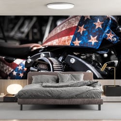 Papier Peint Panoramique Reservoir Moto Biker