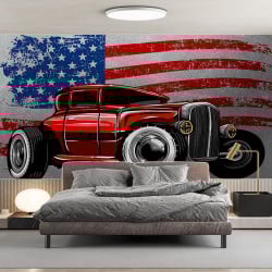 Papier Peint Panoramique Hotrod USA