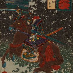 Papier Peint Panoramique Estampe 19e siècle Utagawa Kuniyoshi - Yabuhara