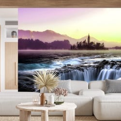 Papier Peint Panoramique Lac Fantastique