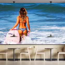 Papier Peint Panoramique Femme Sexy Surf