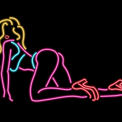 Papier Peint Panoramique Femme Sexy Neon