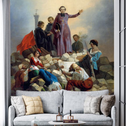 Papier Peint Panoramique Peinture 19e siècle Joseph Félon - Monseigneur Affre sur la barricade