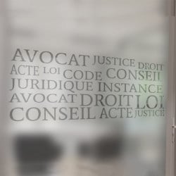 Sticker Lettrages Avocat Dépoli