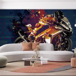 Papier Peint Panoramique Moto Piste Aprilia