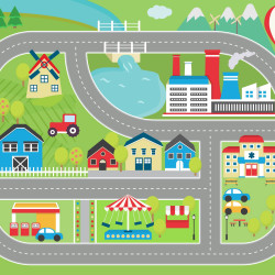 Papier Peint Panoramique Circuit Enfant 2