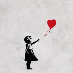 Papier Peint Panoramique Banksy - La Fille au Ballon 2 Papier Peint Panoramique Banksy - La Fille au Ballon 2