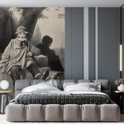 Papier Peint Panoramique Estampe - Un ouvrier français