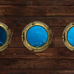 Papier Peint Panoramique Hublot Océan