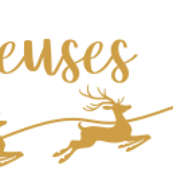 Sticker Vitrine Noël Traineau Père Noël