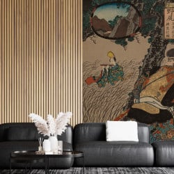 Papier Peint Panoramique Estampe 19e siècle Utagawa Kuniyoshi - Nojiri