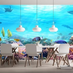 Papier Peint Panoramique Mer Poisson Aquarium