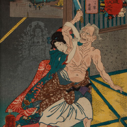 Papier Peint Panoramique Estampe 19e siècle Utagawa Kuniyoshi - Ōkute
