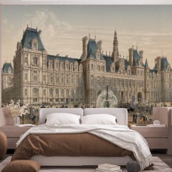 Papier Peint Panoramique Estampe - Paris Nouveau