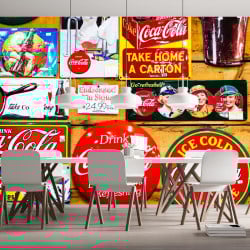 Papier peint Panoramique Pub Coca cola