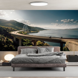 Papier peint Panoramique Route Moto