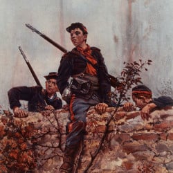 Papier Peint Panoramique Estampe - L'escalade