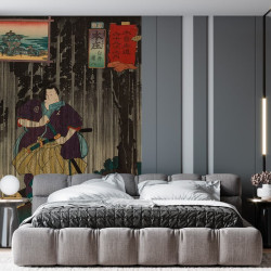 Papier Peint Panoramique Estampe 19e siècle Utagawa Kuniyoshi - Honjō