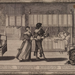 Papier Peint Panoramique Estampe 19e siècle Abraham Bosse - J'ai la siringue en main