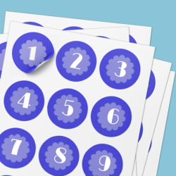 Stickers numérotés
