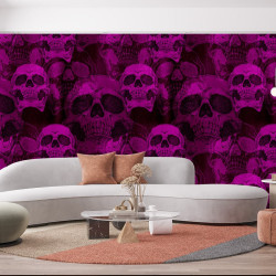 Papier Peint Panoramique Crane Skull Violet