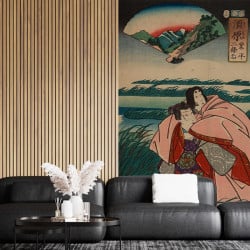 Papier Peint Panoramique Estampe 19e siècle Utagawa Kuniyoshi - Suhara