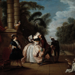 Papier Peint Panoramique Peinture 18e siècle Jean-Baptiste Pater - Le Baiser rendu